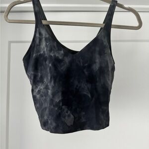 Lululemon Athletica Black Fitted Crop Tank Top